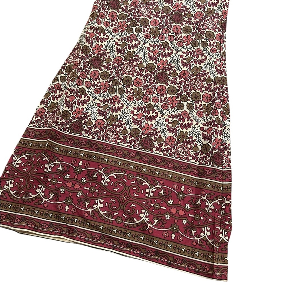 Abercrombie & Fitch Floral Wide Leg Pants - Red and White - Picture 3 of 8